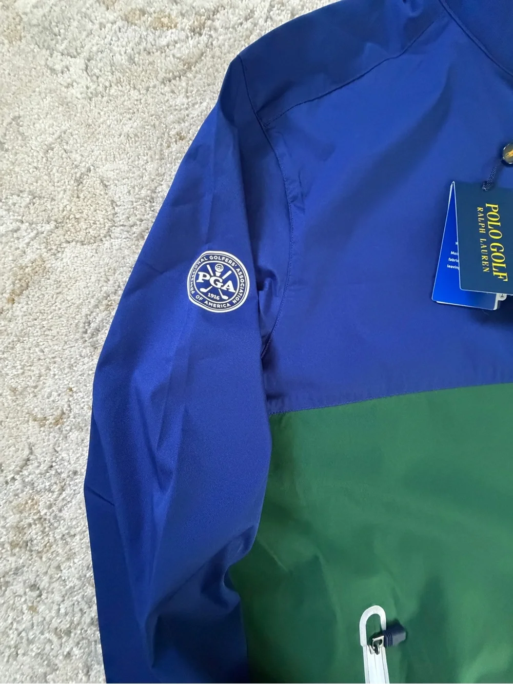 Polo by Ralph Lauren PGA Ocean Course Colorblock Windbreaker - Blue & Green
